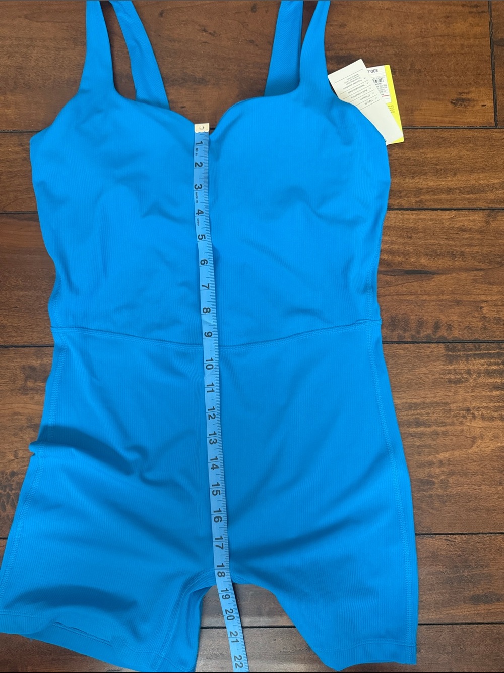 Bright Blue Ribbed Romper - Picture 6 of 6